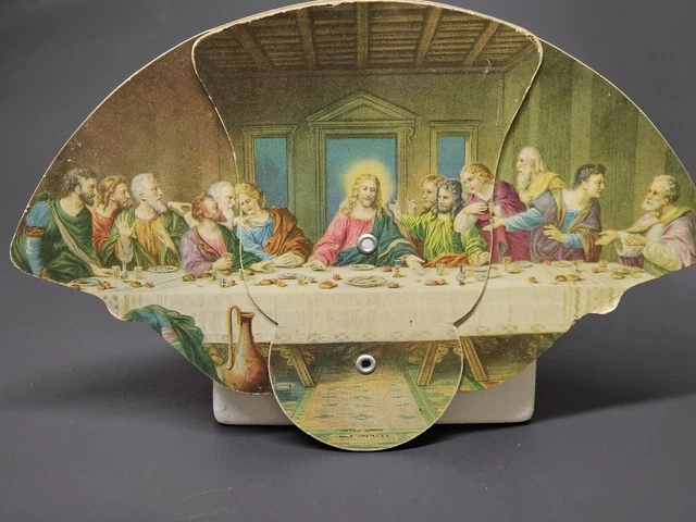 1940s-50s Church Fan Last Supper London Kentucky