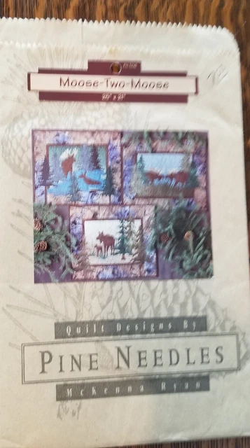Pine Needles Pattern Quilt Designs by Mckenna Ryan "Moose-Two-Moose" 25x21 Pine Needles Pattern Quilt Designs by Mckenna Ryan "Moose-Two-Moose" 25x21