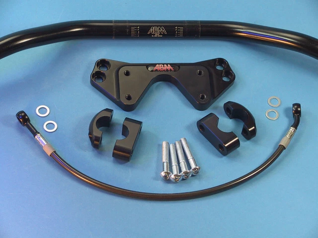 thumbnail image 2 of ABM Superbike Handlebar Kit For Kawasaki ZZR1400 (ZXT40E/H) 2012+ - Black Aluminum 2 of 6