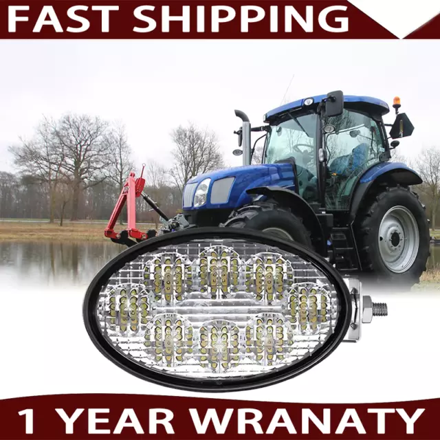 40W Headlight LED Work Light Flood Beam For Holland Tractor T6 120 140 150 155