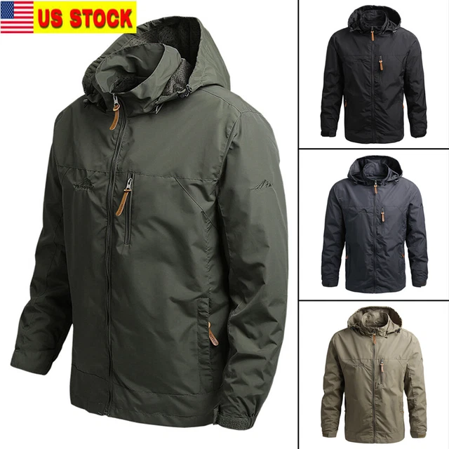 Mens Waterproof Winter Jacket Warm Windproof Coat Outdoor Ski Snow Hooded Jacket