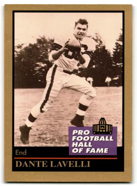 1991 Enor Pro Football HOF #85 Dante Lavelli Cleveland Browns