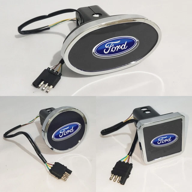 FORD LOGO LED Lighted Trailer Hitch Cover Brake Drive Light EUR 40,85