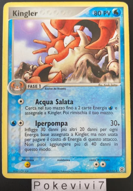 Carte Pokemon KINGLER 26/112 RARE Bloc EX Italien ITA