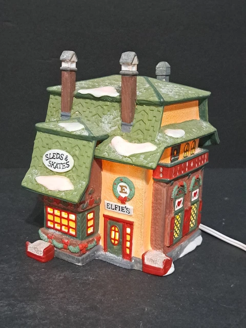Dept 56 North Pole Series Elfies Sleds And Skates Heritage Village  1992 retired