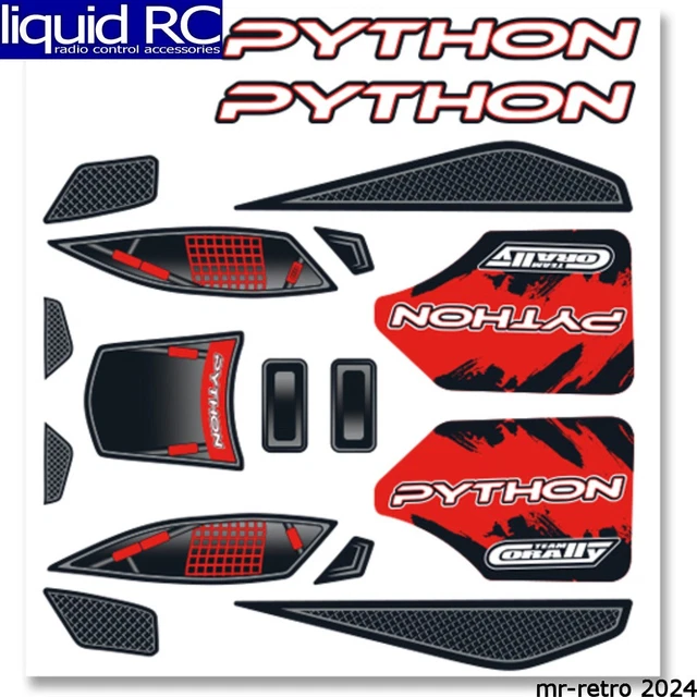 Corally 00180-377-1 Body Decal Sheet - Python Xp 6s - 1 Pc