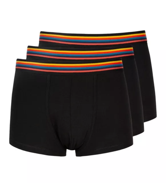 NWT Paul Smith Men Trunks 3 Pack Black Artist Stripe Size XL Underwear