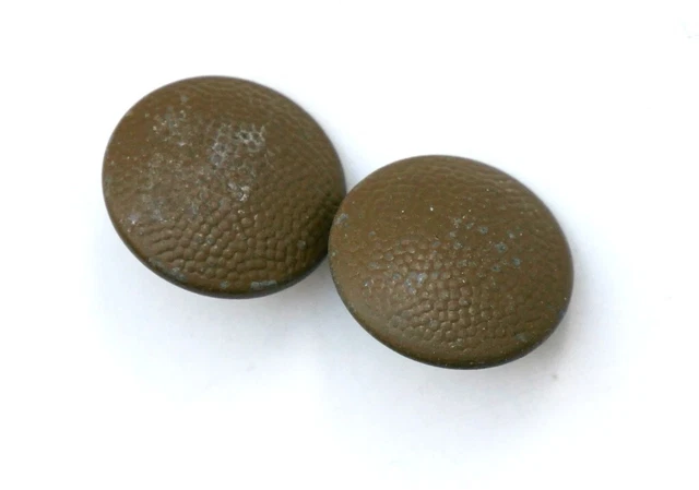 Paar orig Knöpfe 16 mm für Schulterklappen, braun : Tropen Uniform-Effekten 7235