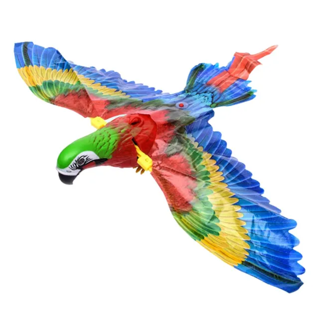 Juguetes eléctricos para pájaros gatos - juguetes de sonido en forma de águila voladora y loro mascota interactiva