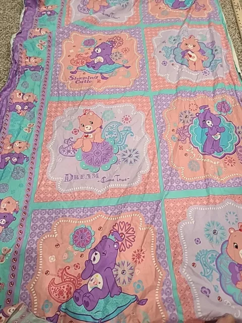 Vintage Care Bear Fabric From 2008 - 58x40 - Colorful Bears