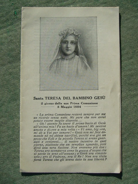 Santino Originale Apribile Santa Lega Eucaristica Sle S. Teresa Bambina