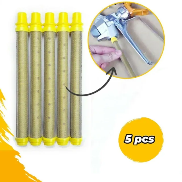 Elemento Filtro Spray Spruzzatore Giallo 11*5*1cm 5pz Acciaio Inox+PVC