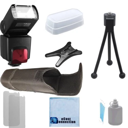 i-TTL AF Dedicated Flash Bounce Zoom Tilt LCD Display for Nikon D90 D7100 D600
