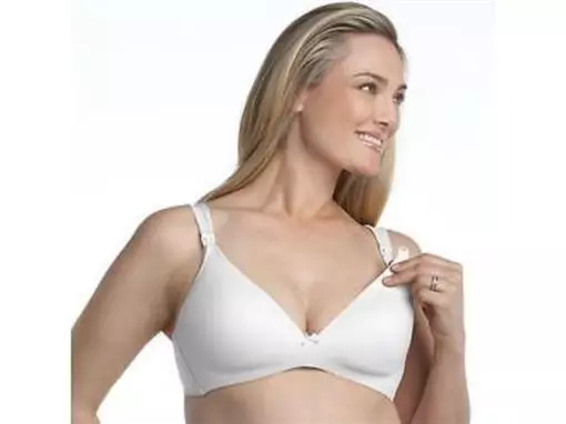 NWOT Motherhood 36C OH BABY Wireless Full Coverage Nursing Bra White 97001