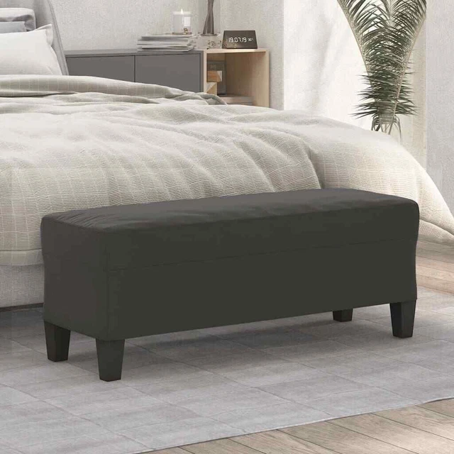 Vidaxl Panca grigio scuro 100x35x41 cm in Microfibra