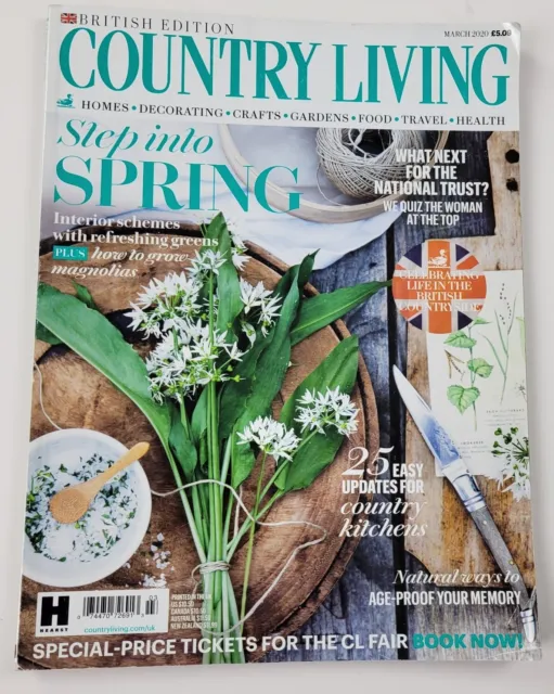 COUNTRY LIVING MAGAZINE British Edition March 2020 Step Into Spring $9. ...