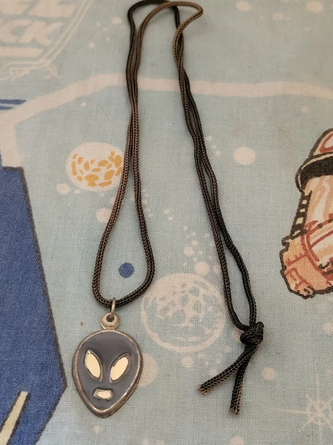 Vintage Alien Pendant Necklace