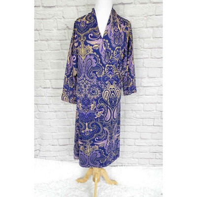 J. McLaughlin Catalina Cloth Dress Faux Wrap Surplice Neck Paisley Print Sz XL
