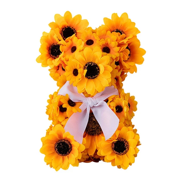 Ornement adorable d'ours de fleur artificielle pour le mariage