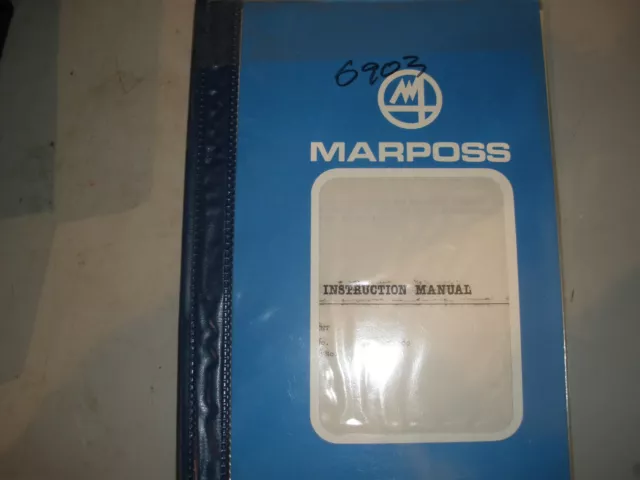 Marposs E4N V2.7 Digital Column Users Operation Programming Instructions  Manual