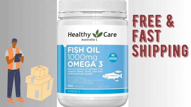 Healthy Care Fish Oil 1000mg - 400 Softgel Capsules | Natural source of Omega 3