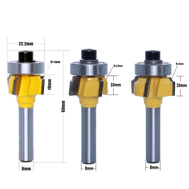 Punta Per Fresa Diritta Con Gambo Da 8 Mm, Scanalatura Allungata In Carburo Cementato Morso Per Taglio Dritto Per La Lavorazione Del Legno Nero 85783667
