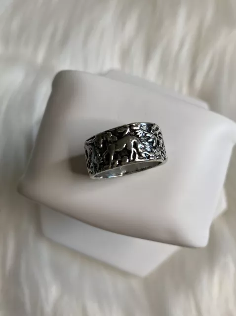 Unicorn Fantasy Ring Silver Size US 6 New 3