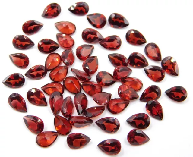 Natural Garnet Pear Cut Wholesale Lot Loose Gemstone 6x4 MM To 7x10 MM P-2407