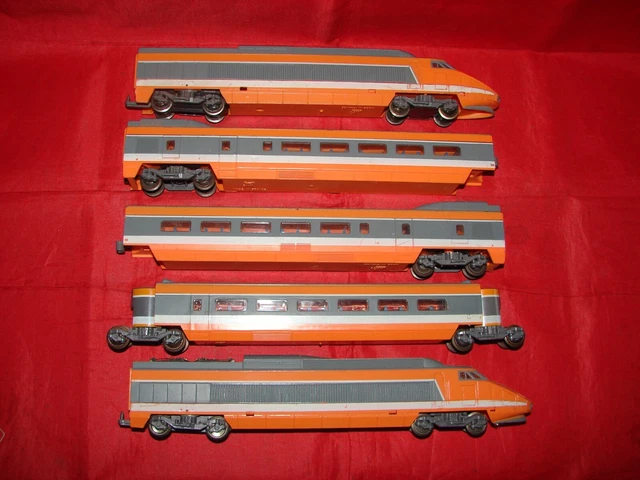Train électrique Jouef HO - TGV Sud-Est 5 éléments (orange, Occasion)