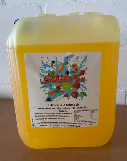 Slush Sirup Zitrone 5 Liter Kanister Top Qualität Slush-Fun