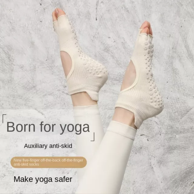 Non Slip Yoga Socks Open Back Five Finger Socks New Pilates Socks  Ladies