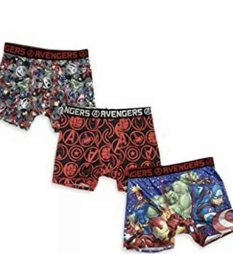 Marvel Avengers Boys Size 6 Mesh Fabric Athletic Boxer Briefs 3 Pack Brand New