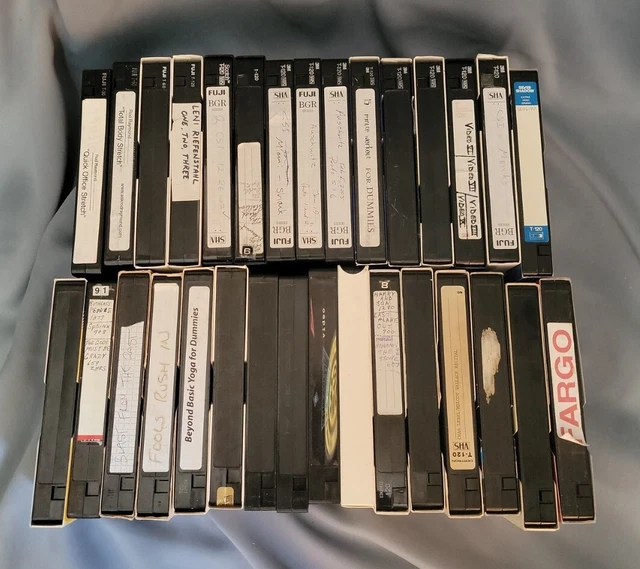 LOT (31) PRERECORDED VHS VCR TAPES LOT SOLD AS USED BLANKS 11.70