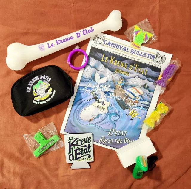 NEW ORLEANS MARDI Gras 2024 Le Krewe D'Etat Mixed Lot Of 10 Parade