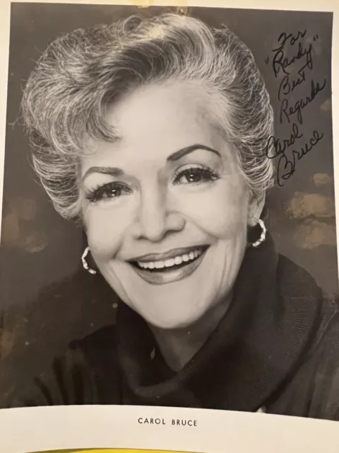 Vintage Carol Bruce Signed Photo Autograph