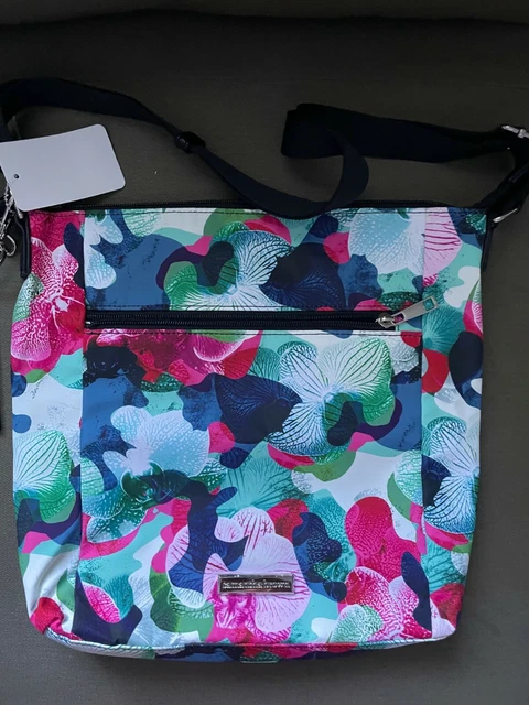 Samantha Brown To-Go MEDIUM Zip-Front Crossbody Handbag ORCHID CAMO nwt 4