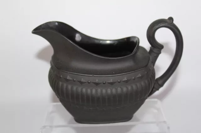 Antique Black Basalt Georgian Shaped Milk Jug