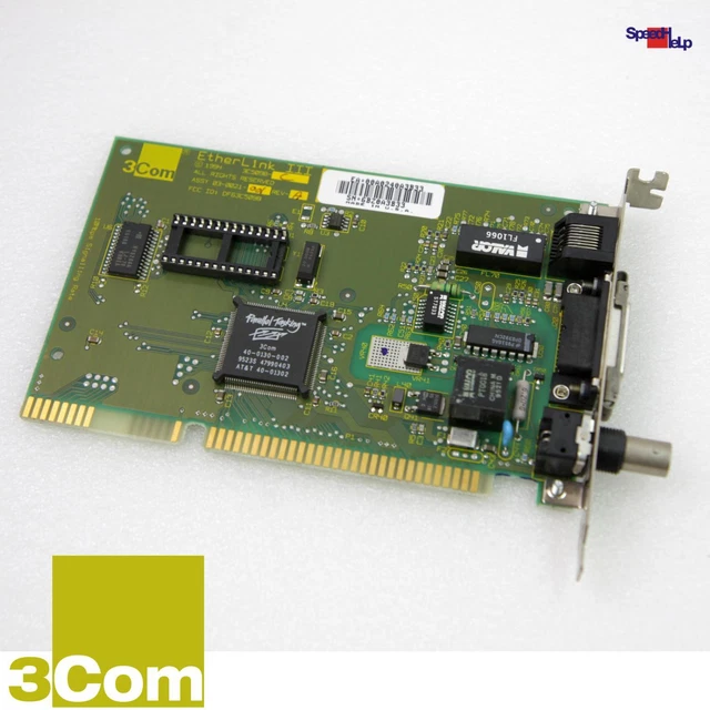 Carte Réseau Vintage 3Com Etherlink II Combo ISA 8/16bit - Jumper Selection Irlande