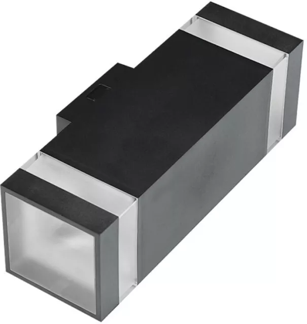 Moderne graue Wandleuchten 2x18W/LED, 1600lm, IP65, 4000K, 2er Pack