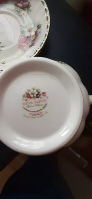 Royal Albert Large Bone China Birthday Cup And Saucer October