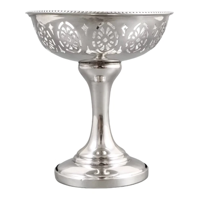 Antico Continental Solido Argento Edwardian Bonbon Caramelle Cesto / Piedi Bowl
