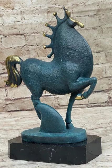Mid-Century Modernist Abstract Brutalist Horse Bronze Sculpture After M,Lopez Sa 3