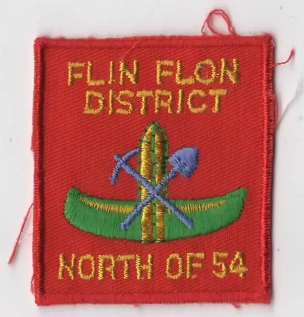 1954 Scouts Of Canada Flin Flon District Boy Scout Patch RED Bdr. [INT854]