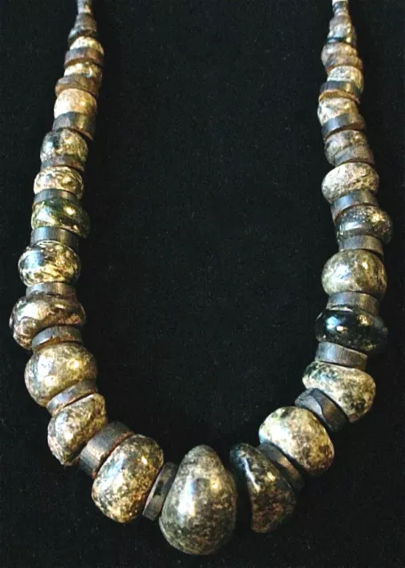 Pre-Columbian Stone Bead Necklace Mezcala Mexico