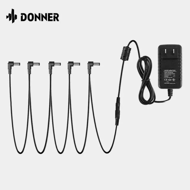 ⚡Donner Guitar Effects Pedal Power Supply Adapter 5 Way Chain 1A 9V DC Adapter