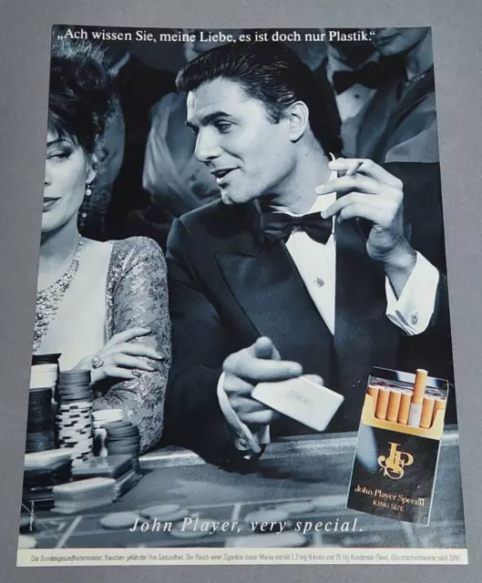 22. John Player Special Zigaretten Werbeanzeige Werbung Reklame 1988
