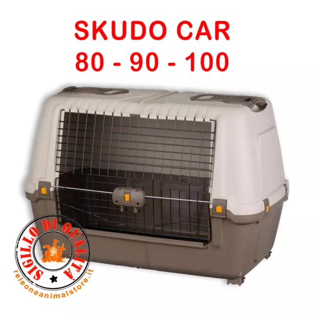 Trasportino per Cani  SKUDO CAR  80 / 90 / 100 - Omologato per viaggi in auto