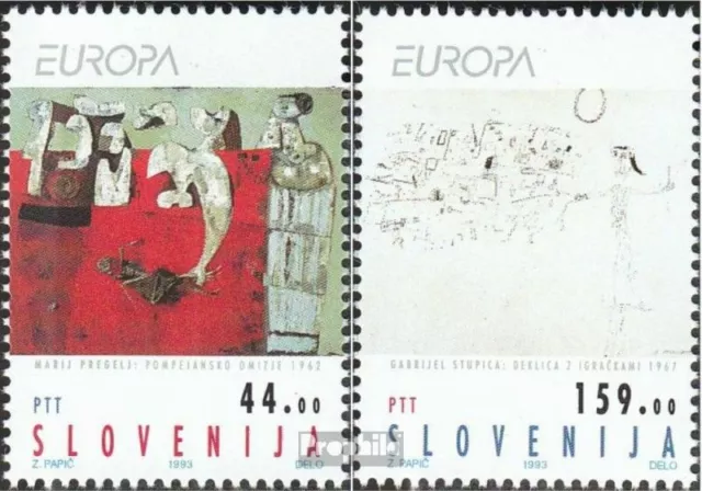 Slowenien 48-49 (kompl.Ausg.) postfrisch 1993 Zeitgenössische Kunst