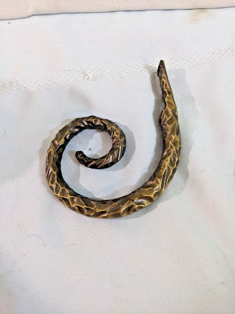 5 Antique Gold Metal Twisted Curved Drapery Curtain Tie-Back Brackets 3