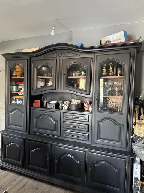 Französischer Vitrinenschrank Antik Buffet Küchenbuffet Küchenanrichte